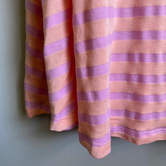 Everly Women's Orange / Lilac Striped  A-Line Tank Top Summer Dress‎ Size Medium - Picture 3 of 10